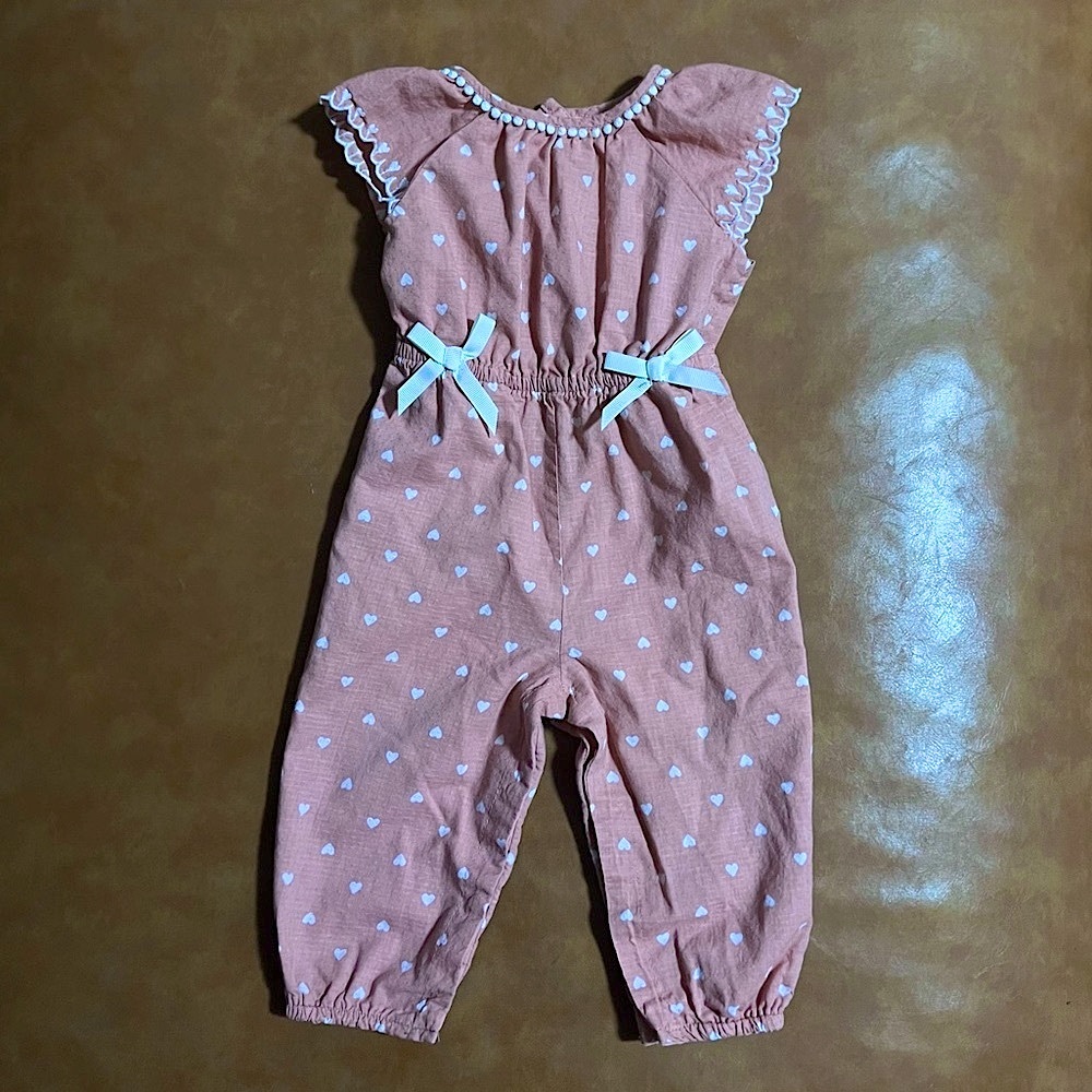 Rachel Zoe Baby Polka Dot Heart Romper